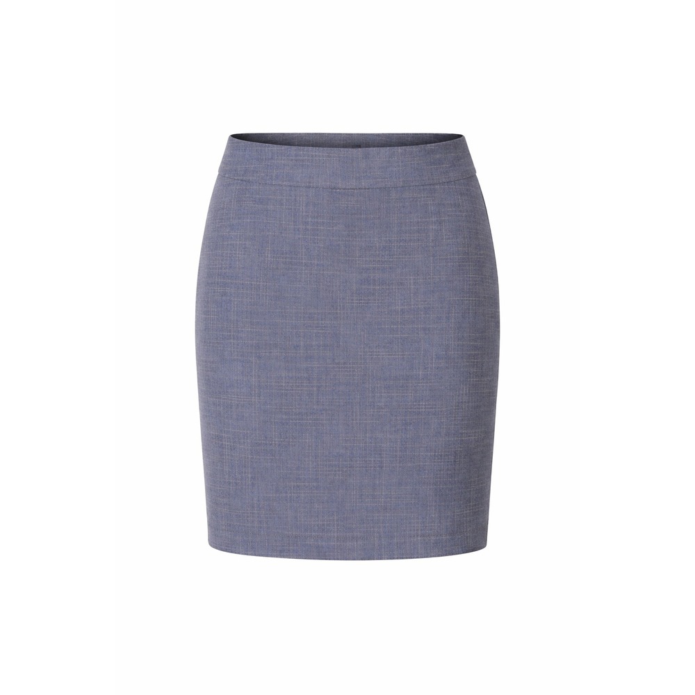 Ann Taylor Factory‎ Blue Grey Crosshatch Pencil Skirt Size 14 Lined Professional